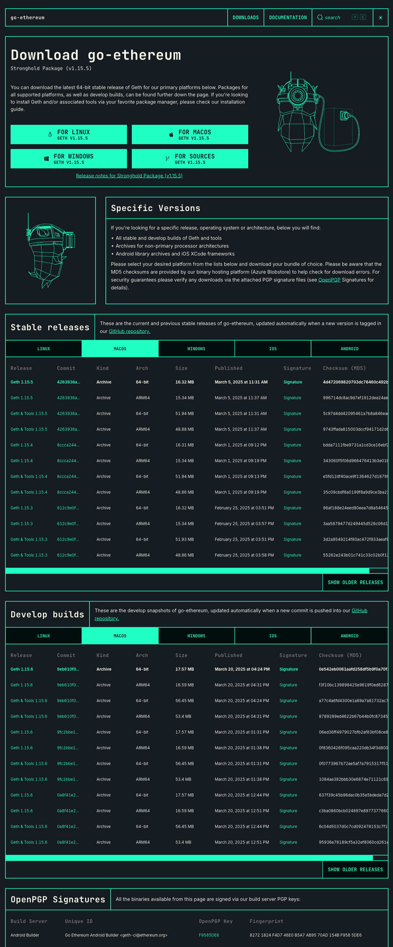Geth website