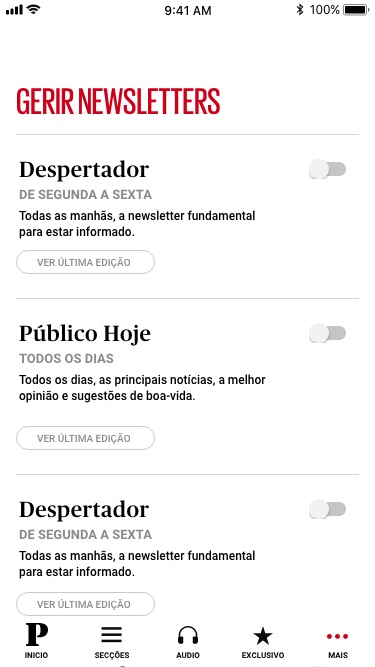 Final screens publico app